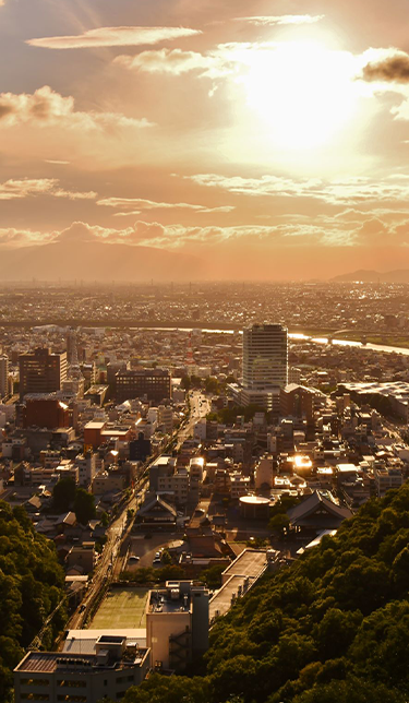 岐阜市の夕日
