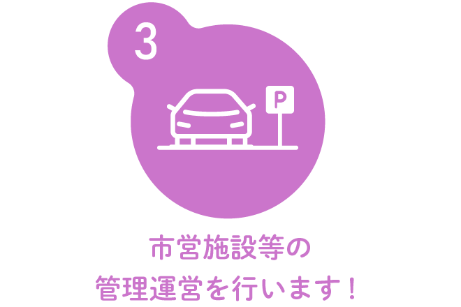 3.市営施設等の管理運営を行います！